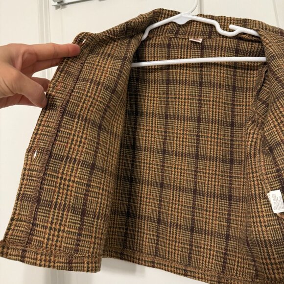 SHEIN Brown Tan Plaid Dress Coat Set Girls Size 2T - Picture 8 of 11